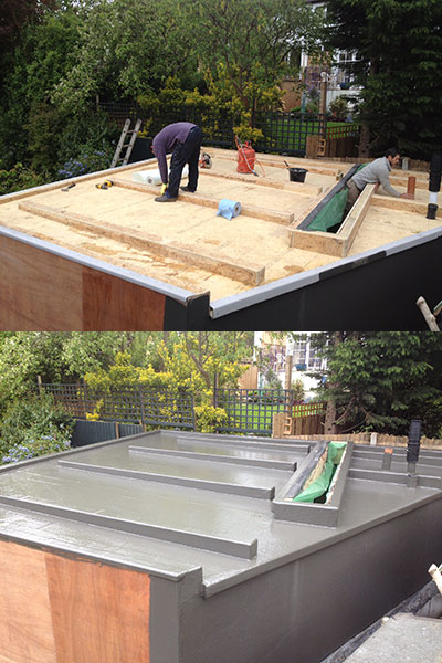 GRP Fibreglass Flat Roofing London, Guildford and Surrey